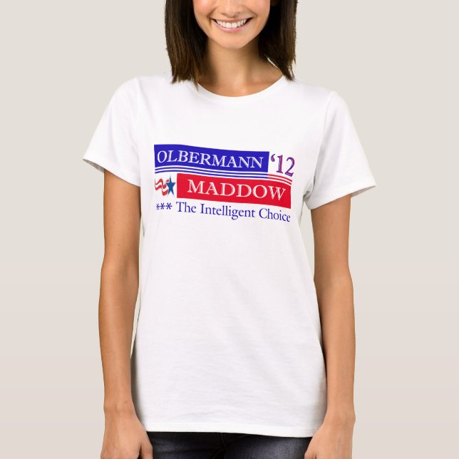 T-shirt 2012 de Olbermann Maddow (Frente)