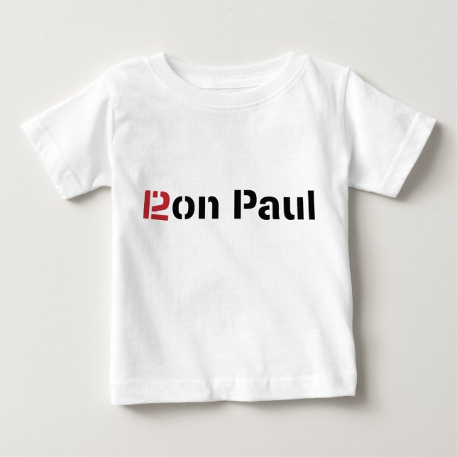 T-shirt 2012 do bebê de Ron Paul (Frente)