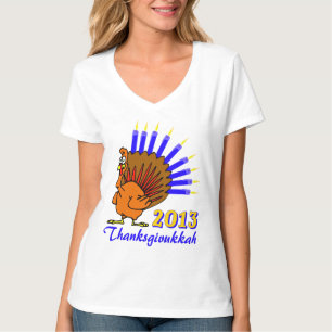 T-shirt 2013 de Thanksgivukkah Menurkey