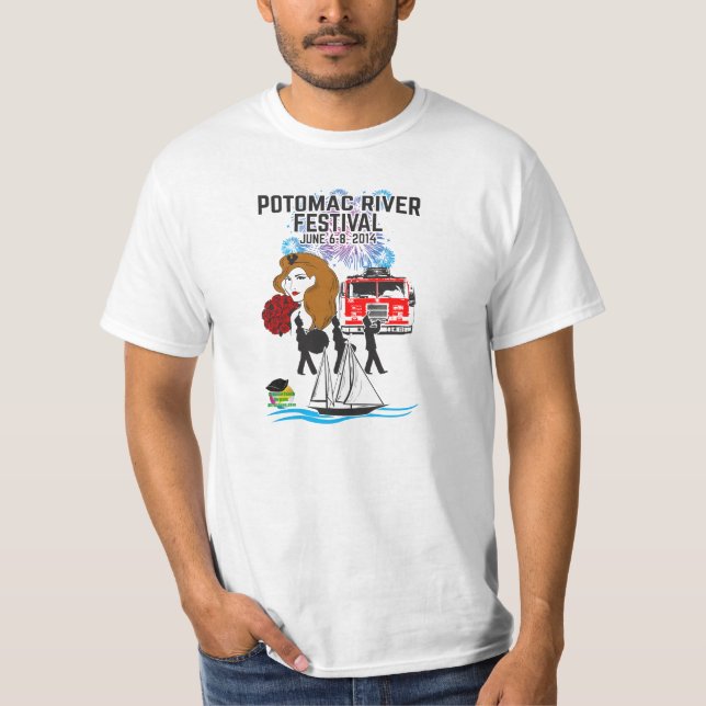 T-shirt 2014 do festival do Rio Potomac (Frente)
