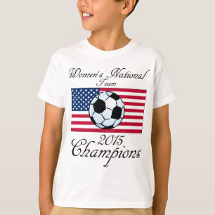 T-shirt 2015 campeões do campeonato do mundo das mulheres