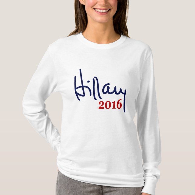 T-shirt 2016 da assinatura de Hillary (Frente)