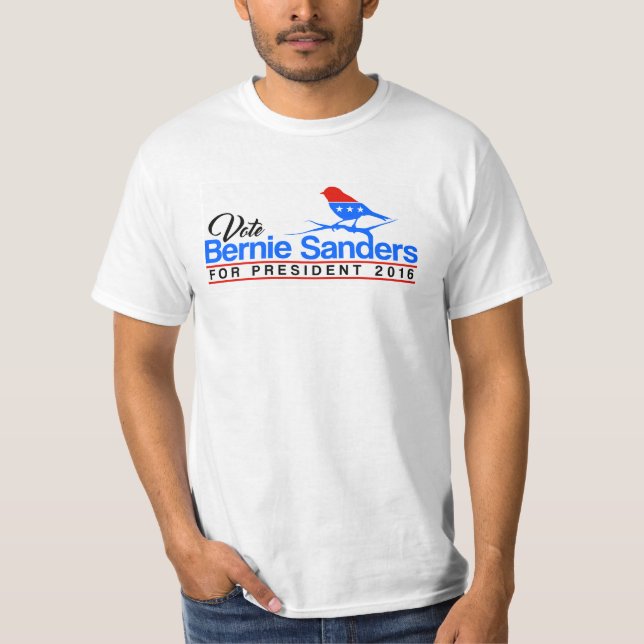 T-shirt 2016 das máquinas de lixar de Bernie do (Frente)