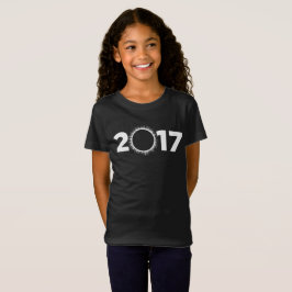 T-shirt 2017 americano do eclipse total da menina