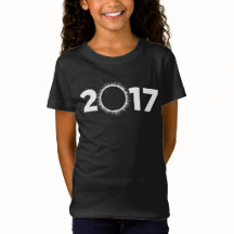 T-shirt 2017 americano do eclipse total da menina