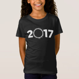 T-shirt 2017 americano do eclipse total da menina