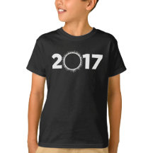 T-shirt 2017 americano do eclipse total do menino