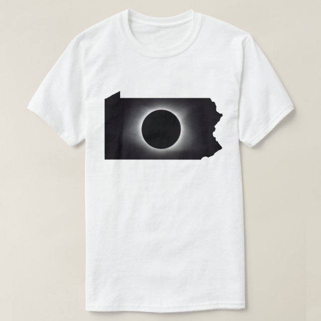 T-Shirt 2024 Total Solar Eclipse Pensilvânia (Frente do Design)