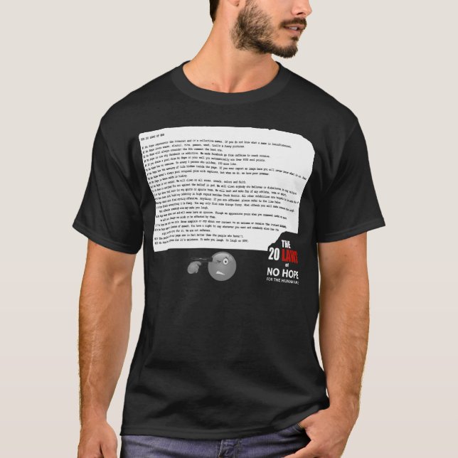 T-shirt 20 leis de nenhuma esperança (Frente)