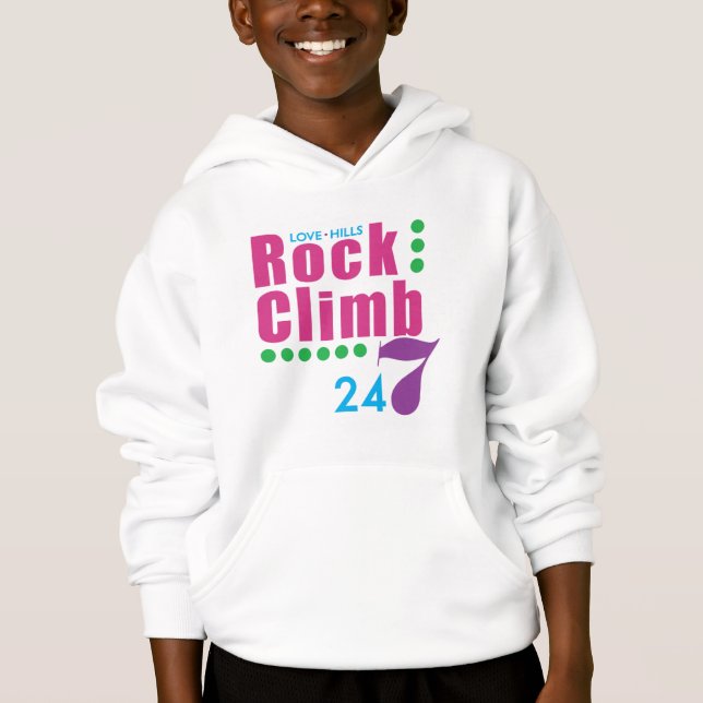 T-shirt 24/7 de escalada da rocha (Frente)
