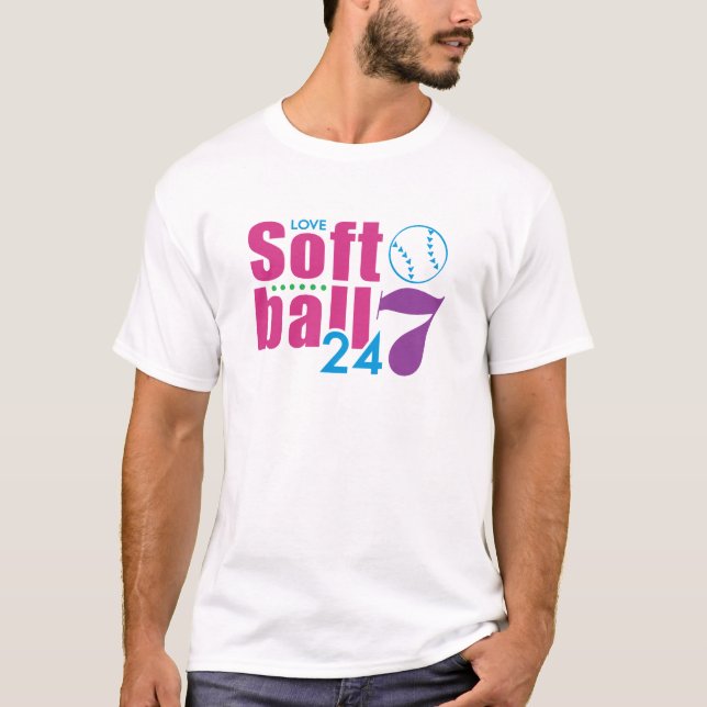 T-shirt 24/7 de softball (Frente)