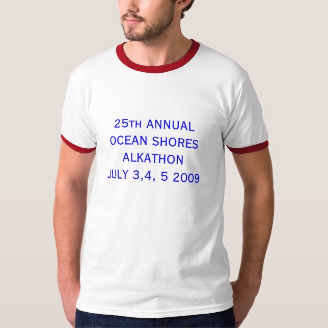 T-shirt 25o ANNUALOCEAN SUPORTA ALKATHONJULY 3,4, 5 2009 (Frente)