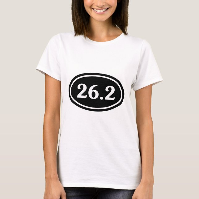 T-shirt 26,2 Oval da maratona (#SOU2) (Frente)