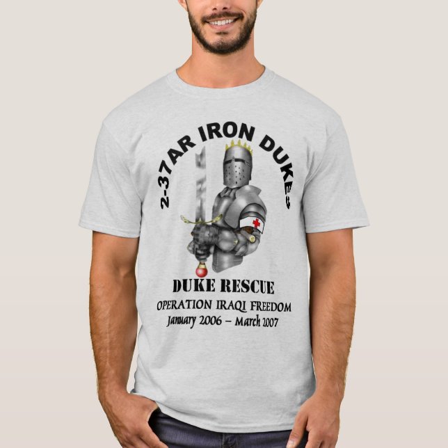 T-shirt 2-37AR pelotão médico OIF (Frente)