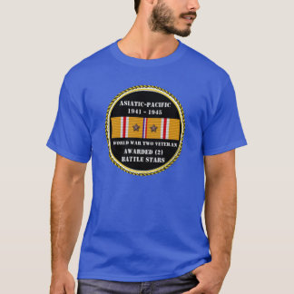 T-shirt 2 BATTLE STARS WII Pacífico Asiático Veterano