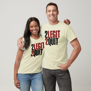T-shirt 2 Legit 2 Sair Engraçado 80