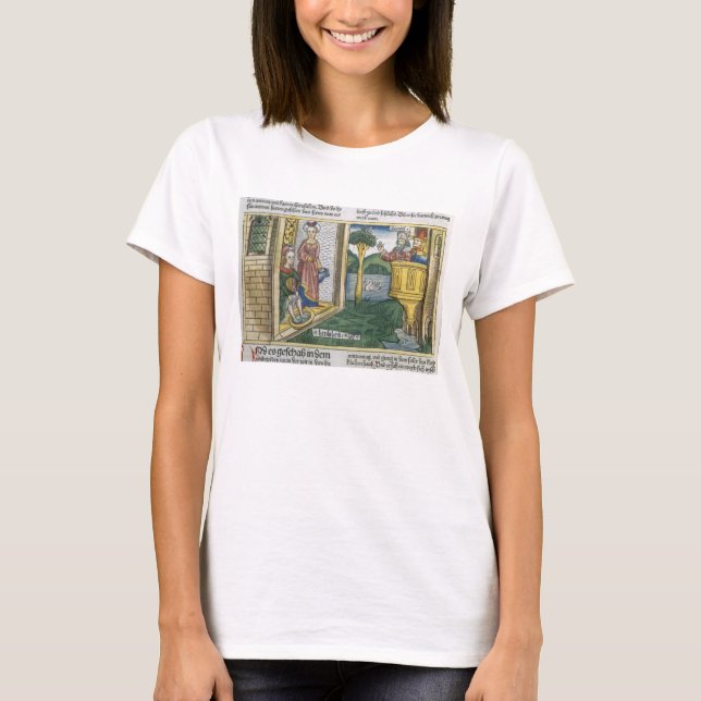 T-shirt 2 Samuel 11 1-5 David vê Banho de Bathsheba (Frente)