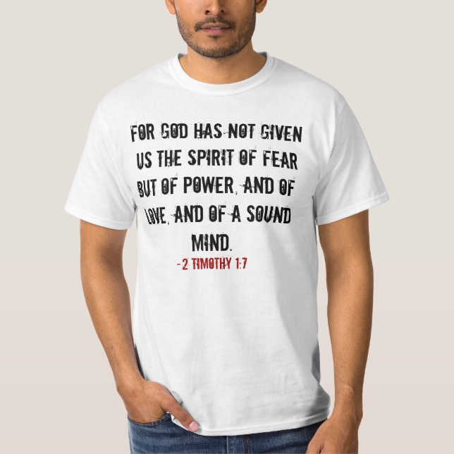 T-shirt 2 Timothy 1:7 (Frente)