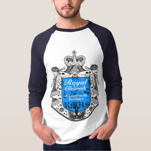 T-shirt 2A azul da crista real do Chorale