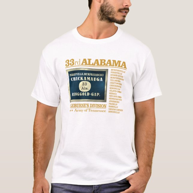 T-shirt 33.a Infantaria do Alabama (BA2) (Frente)