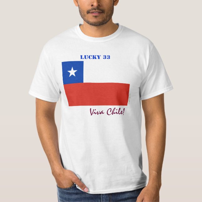 T-shirt 33 afortunado de Viva o Chile (Frente)