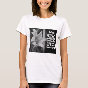 T-SHIRT 37:4 FAVORITO DO SALMO DA ESCRITURA DA BÍBLIA