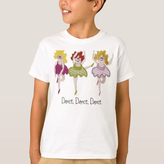 T-shirt 3 dançarinos de balé (Frente)