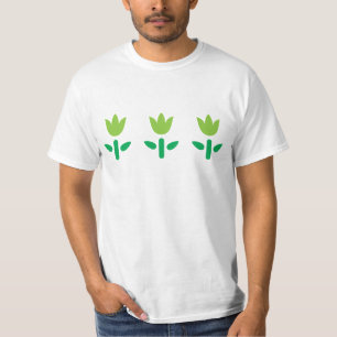 T-shirt 3 Flores Verdes