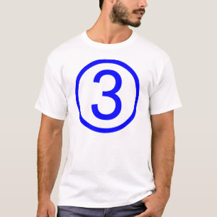 T-shirt 3, número três