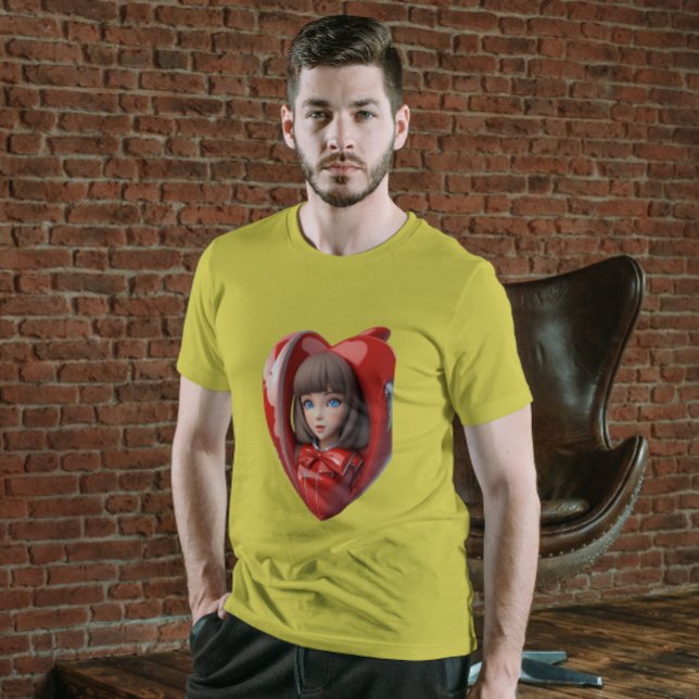 T-Shirt 3D Lovely Girl (Criador carregado)