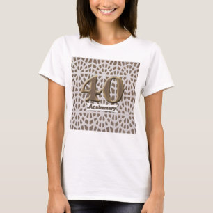 T-shirt 40th Presentes do aniversário de casamento