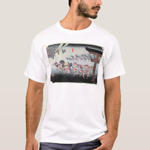 T-shirt 42. 宿 宮, 広 Miya-juku, Hiroshige, Ukiyo-e