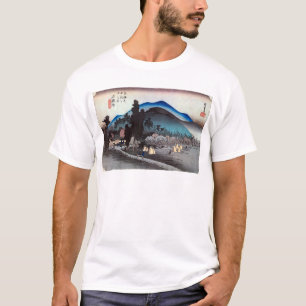 T-shirt 45. 石 薬 宿, 広 Ishiyakushi-juku, Hiroshige, Ukiyo-e