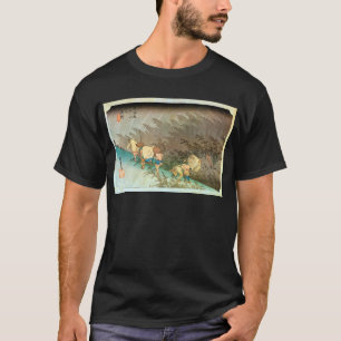 T-shirt 46. 庄 野 宿, 重 Shōno-juku, Hiroshige, Ukiyo-e