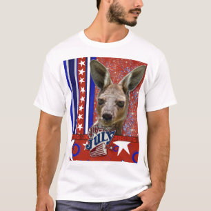 T-shirt 4 de julho foguete - canguru