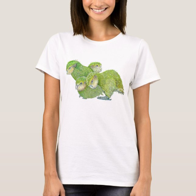 T-shirt 4 principiantes do kakapo (Frente)