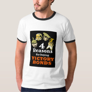 T-shirt 4 razões para ligações de compra da vitória