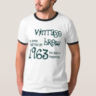 T-shirt 50º aniversário Presente 1963 Vintage Brew G234