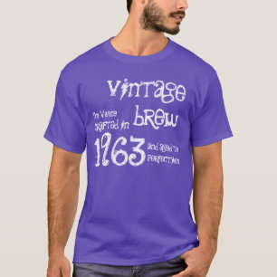 T-shirt 50º aniversário Presente 1963 Vintage Brew Purpl