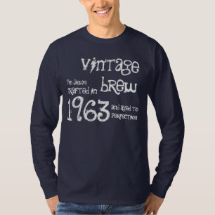 T-shirt 50º aniversário Presente 1963 Vintage Brew Red G