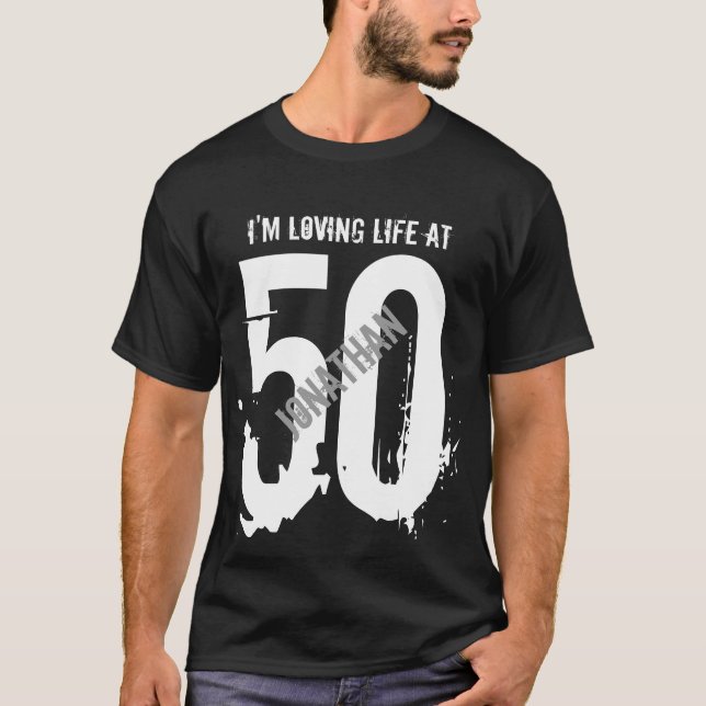 T-shirt 50º Aniversário Presente ou Em Qualquer Ano Estou  (Frente)