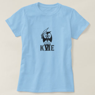 T-shirt 50 de KVIE/t-shirt retro logotipo dos anos 60