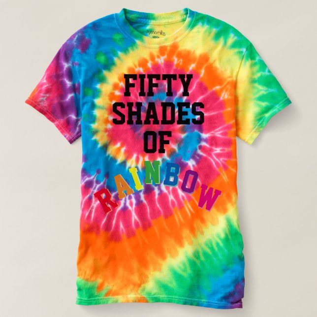 T-shirt 50 tons de arco-íris (Frente do Design)