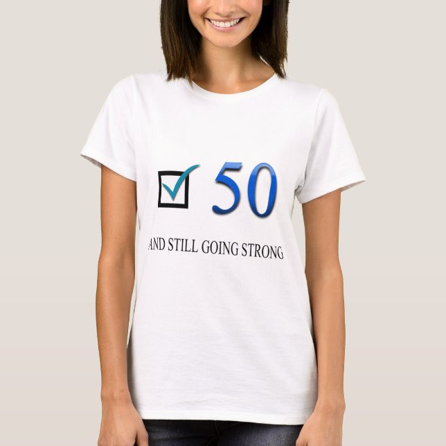 T-shirt 50th aniversário feliz (Frente)