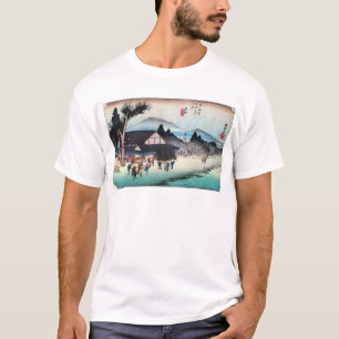 T-shirt 52. 石 部 宿, 広 Ishibe-juku, Hiroshige, Ukiyo-e