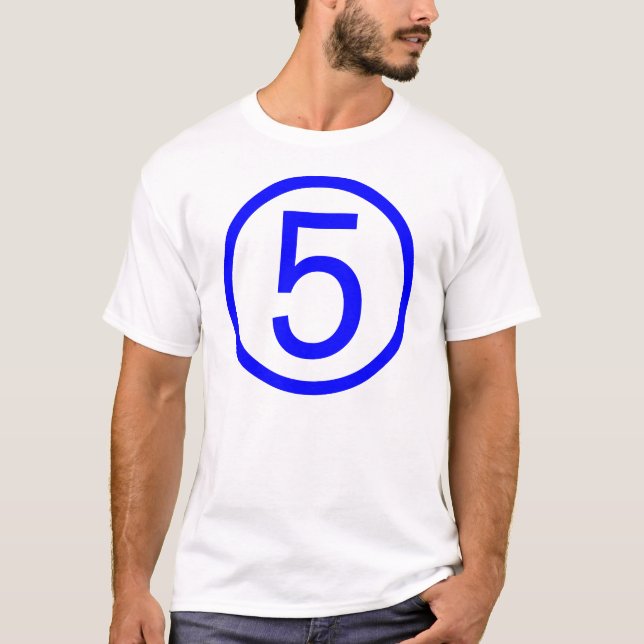T-shirt 5, número cinco (Frente)