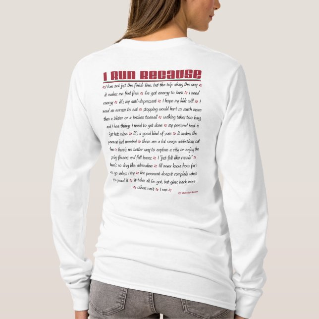 T-shirt 5K - Eu funciono porque (Verso)