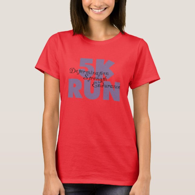 T-shirt 5K Executar Roxo (Frente)