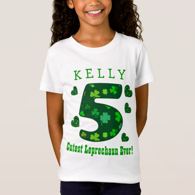 T-shirt 5o O Leprechaun o mais bonito sempre 3 de St (Frente)