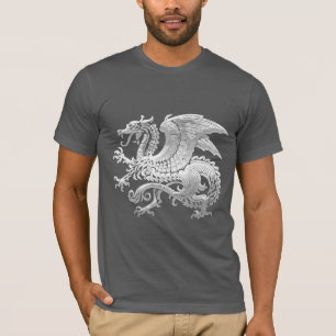 T-shirt [600] Dragão islandês, Landvættir [prata]